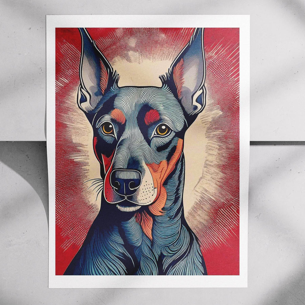Doberman Hokusai Japanese Inspired Dog Series image 7