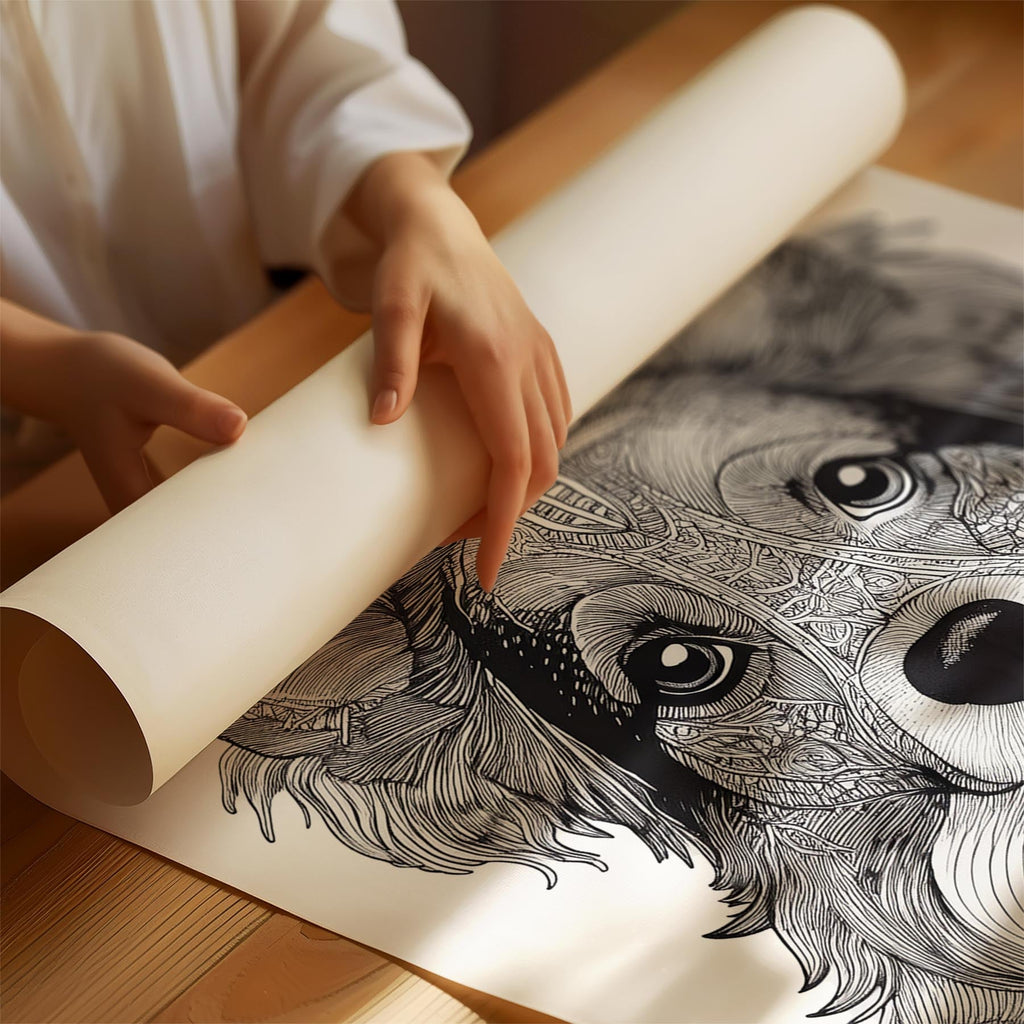 Papillon Mandala Black and White Dog Series image 1