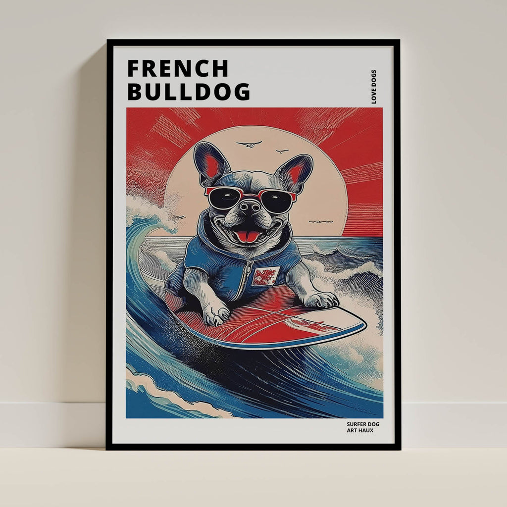 French Bulldog Hokosai Surfer Dogs 2 image 0