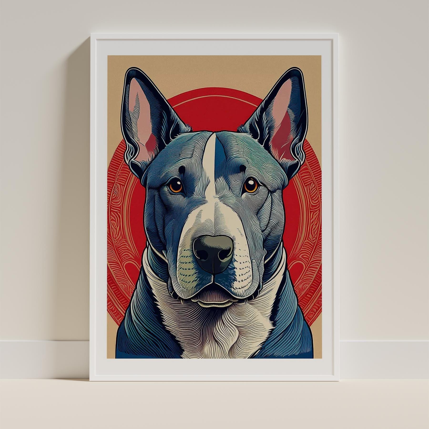 Bull Terrier Hokusai Japanese Inspired Dog Series 1 image 9
