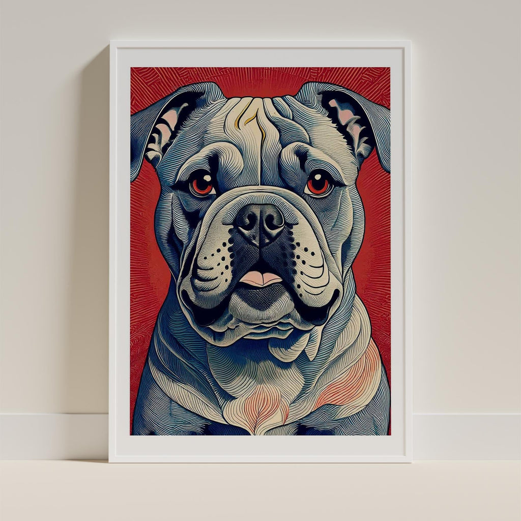Bulldog Hokusai Japanese Inspired Dog Series 1 image 9