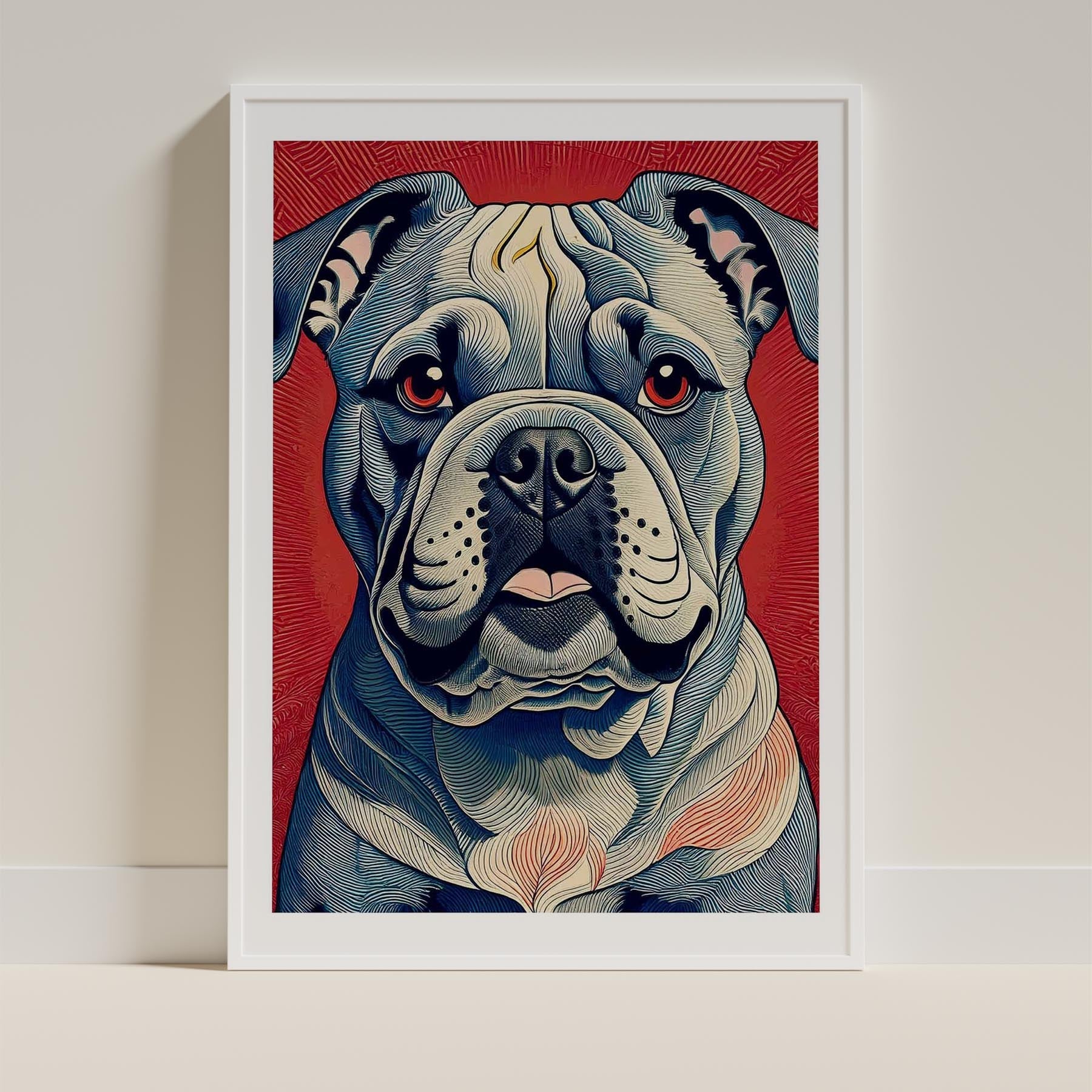 Bulldog Hokusai Japanese Inspired Dog Series 1 image 9