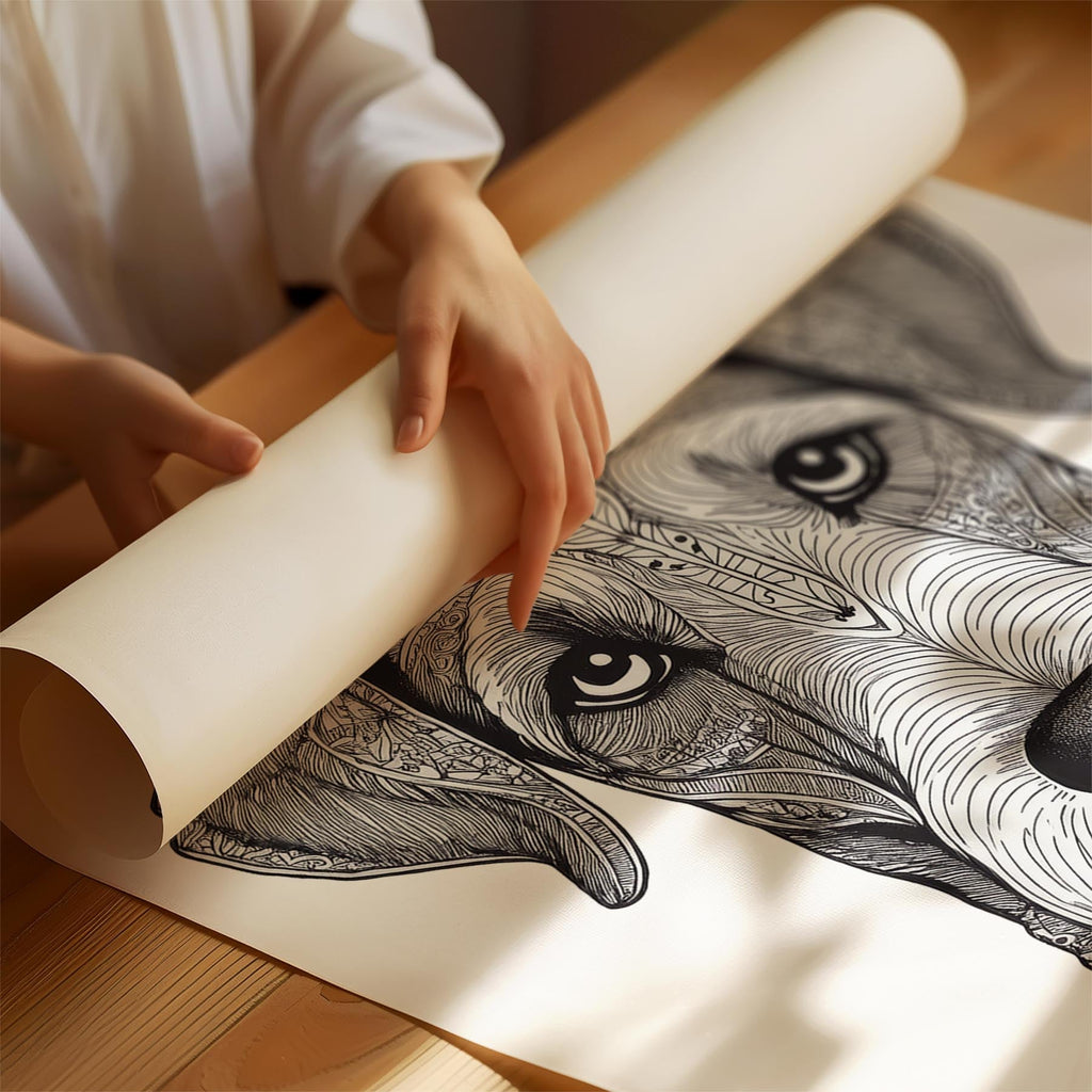 Irish Terrier Mandala Black and White Dog Series image 1