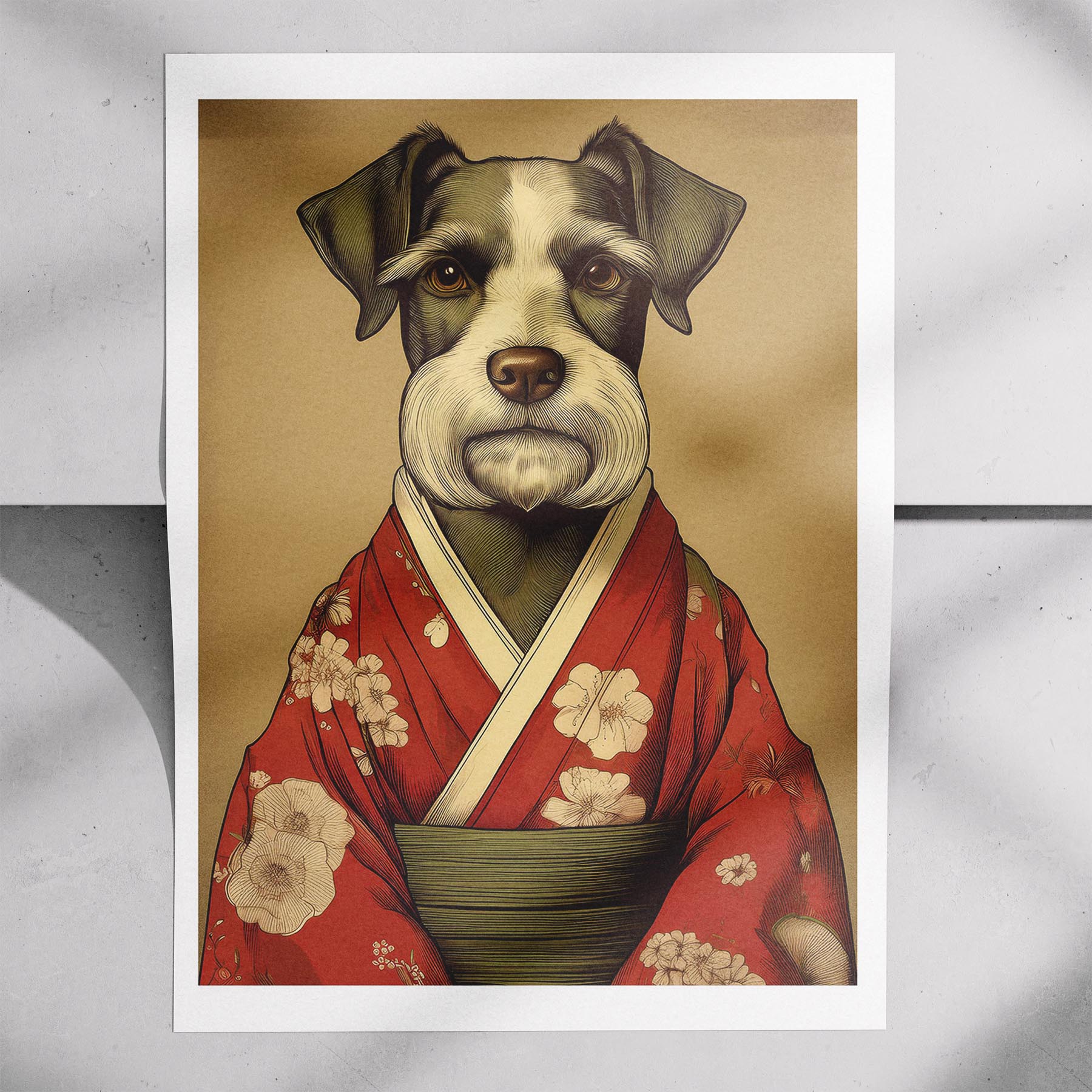 Schnauzer Japanse Kimono Dog Series image 7