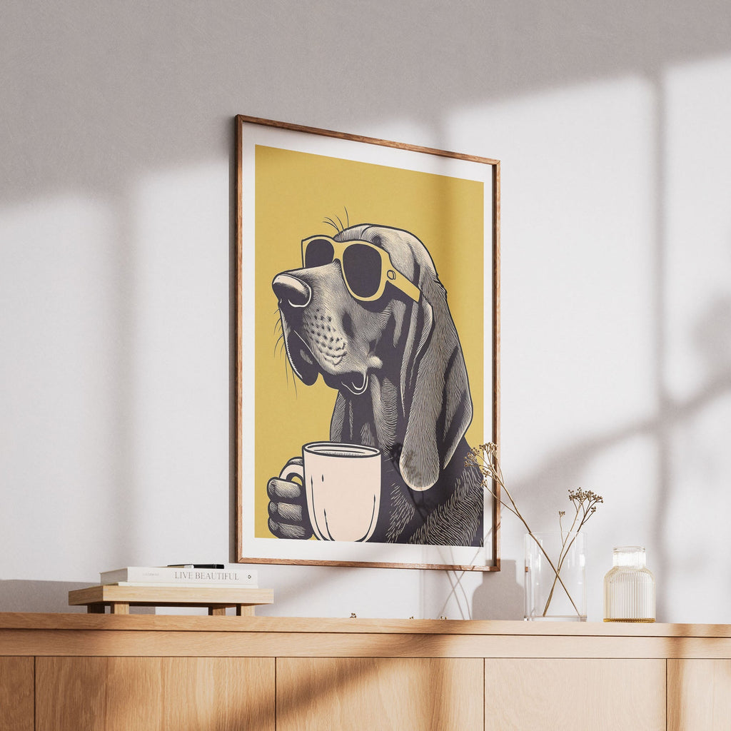 Bloodhound Chillin Coffee Dog image 6