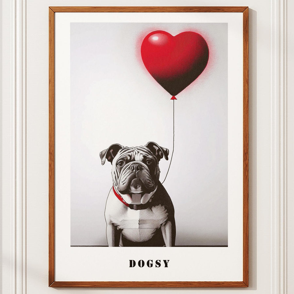 Bulldog DOGSY Series inspired by the Art of Banksy with text Dogsy image 10