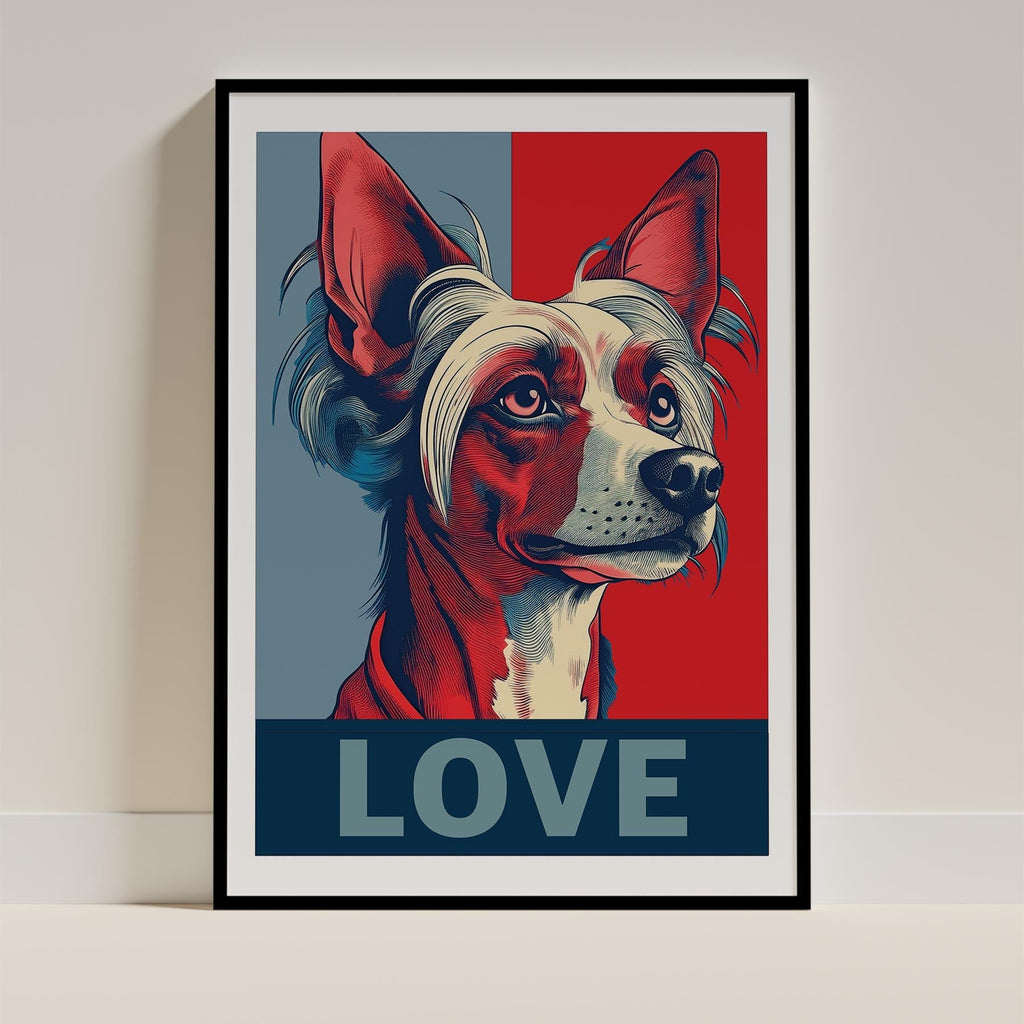 Chinese Crested LOVE Series Inspired by the Obama Poster image 0