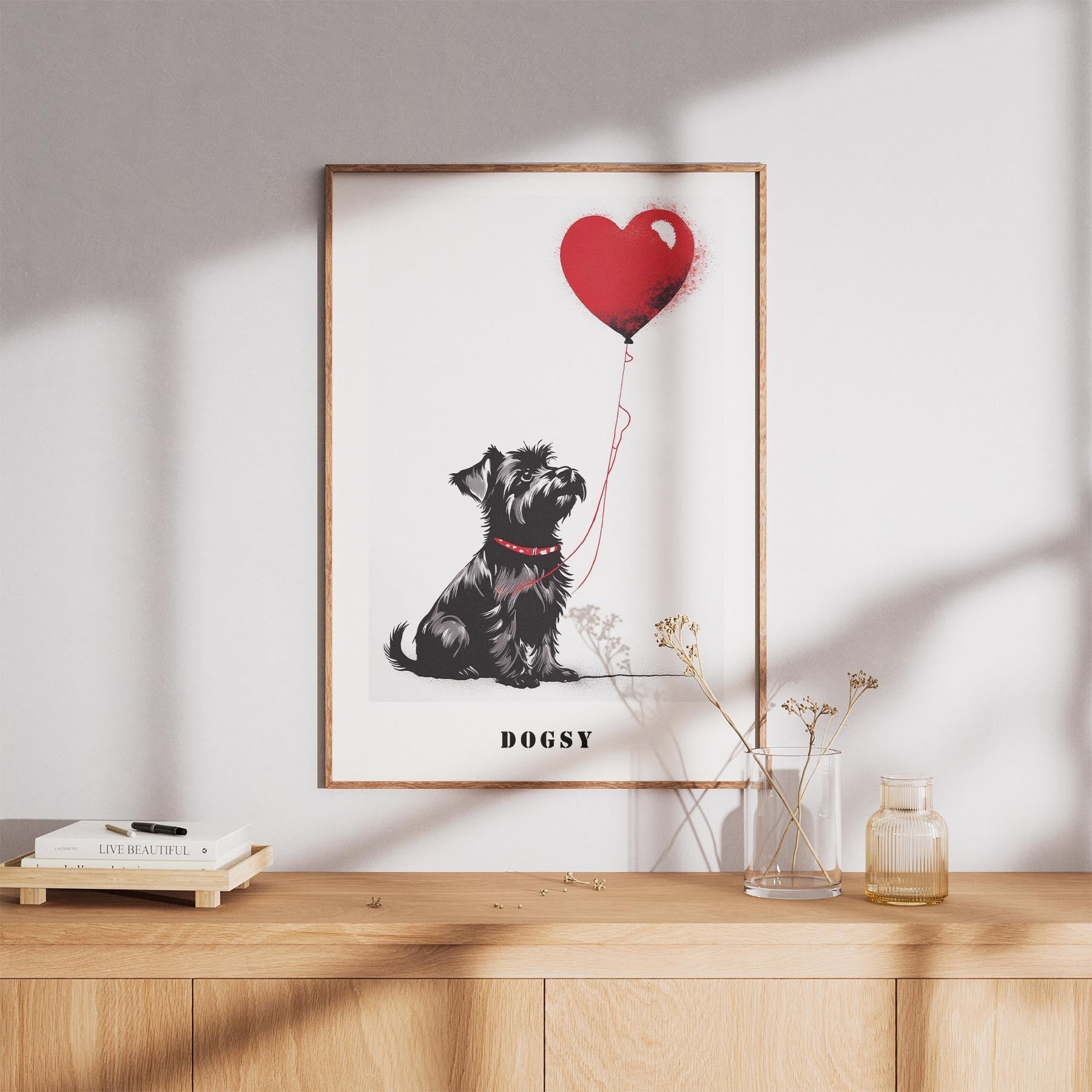 Yorkshire Terrier DOGSY Series inspired by the Art of Banksy with text Dogsy image 8