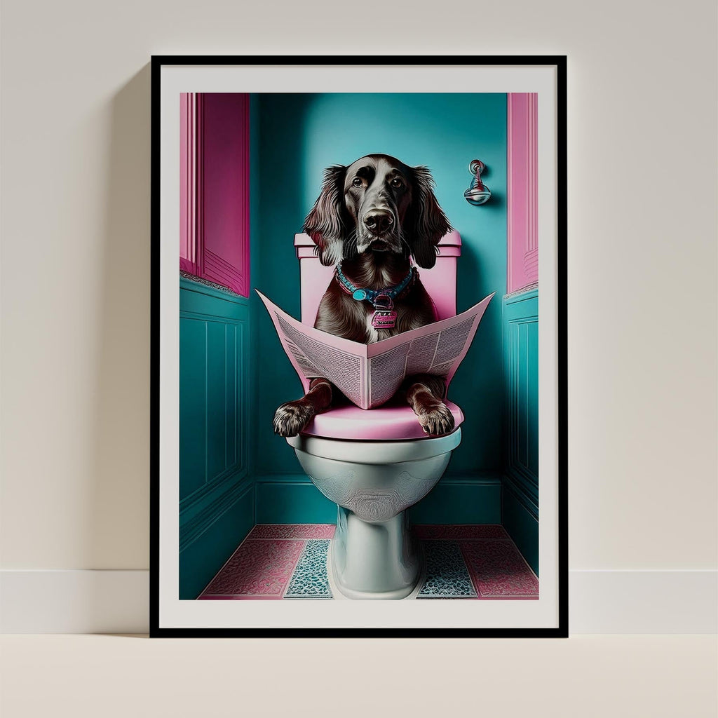 Irish Setter Toilet Dogs PInk and Turquise image 0