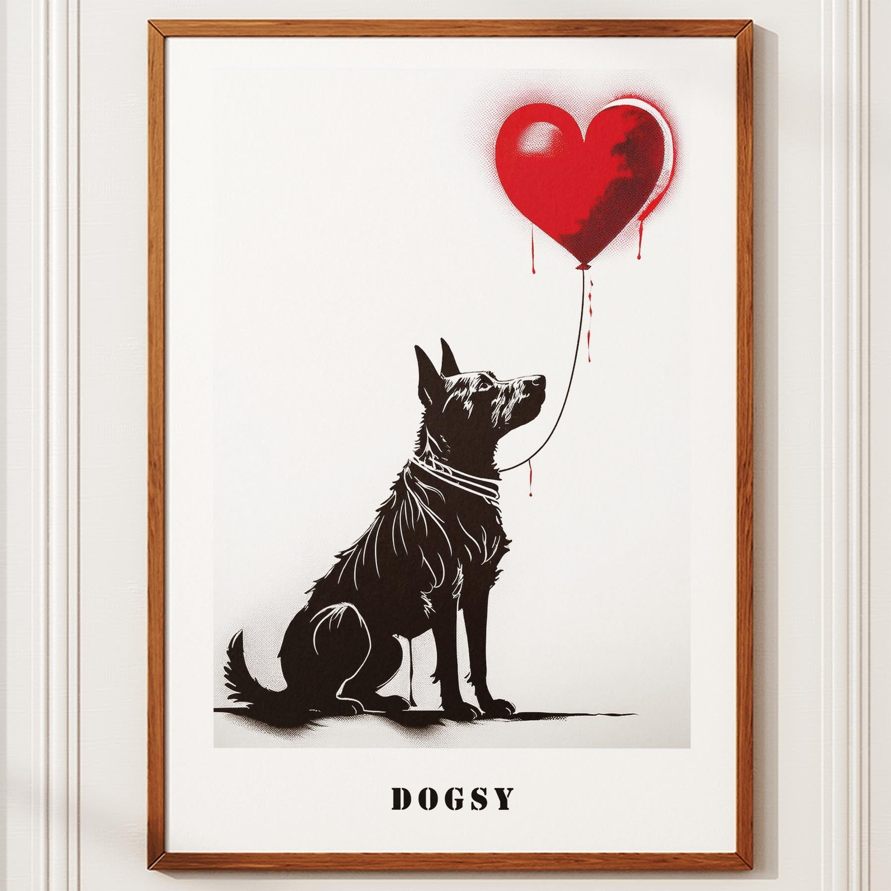 Cattle Dog DOGSY Series inspired by the Art of Banksy with text Dogsy image 10