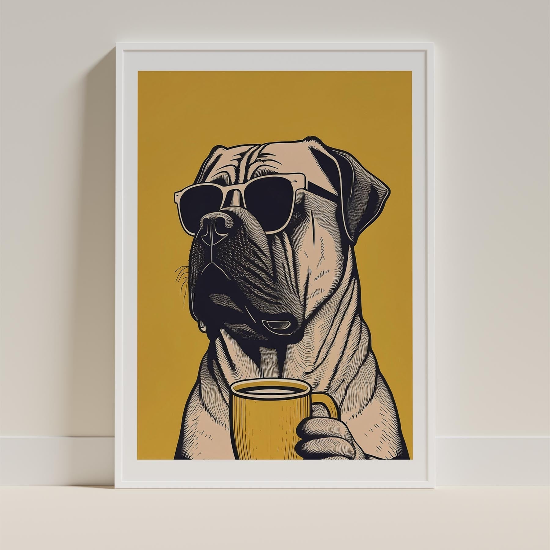Bull Mastiff Chillin Coffee Dog image 9