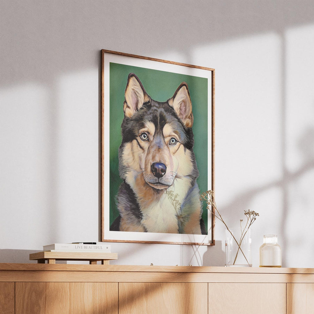 Alaskan Malamute Green Painted Series image 5