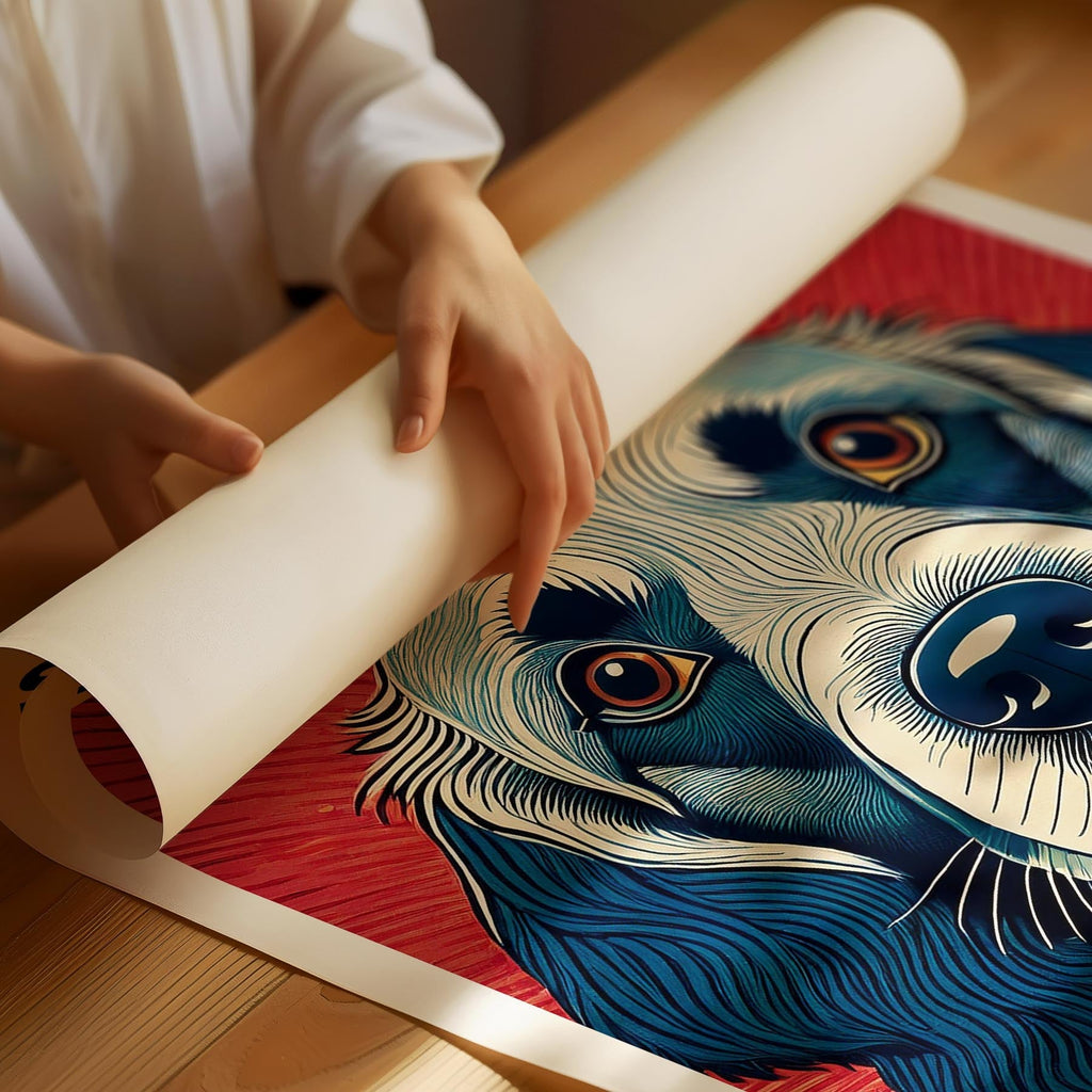 English Setter Hokusai Japanese Inspired Dog Series with Text image 1