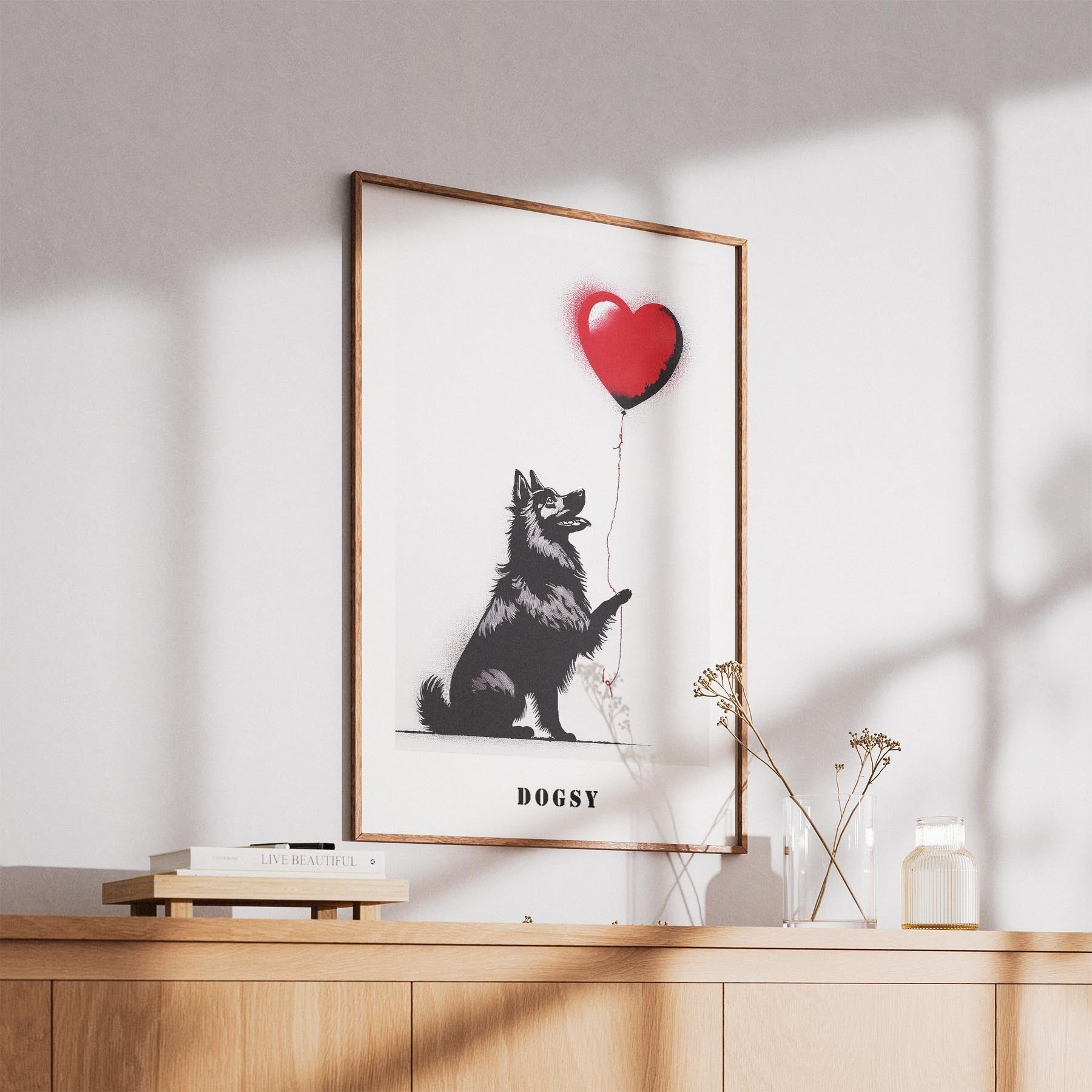 Samoyed DOGSY Series inspired by the Art of Banksy with text Dogsy image 5