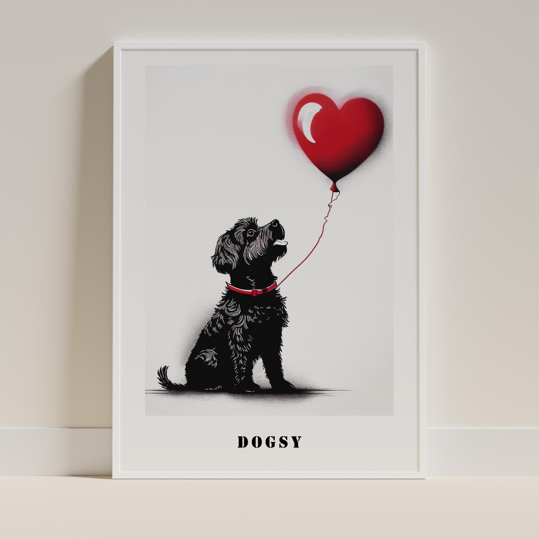 Bichon Frise DOGSY Series inspired by the Art of Banksy with text Dogsy image 9