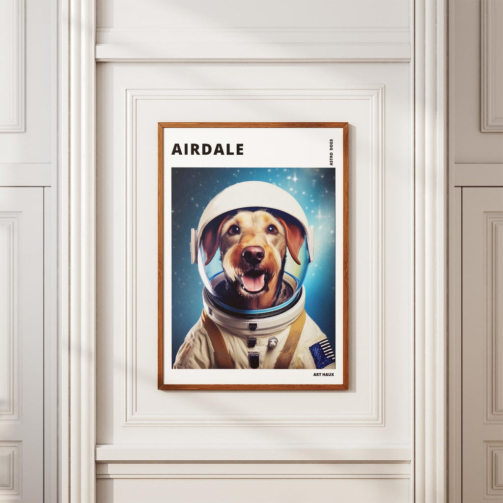 Airedale Astronaut Dog Series with Text Astro Dog image 3