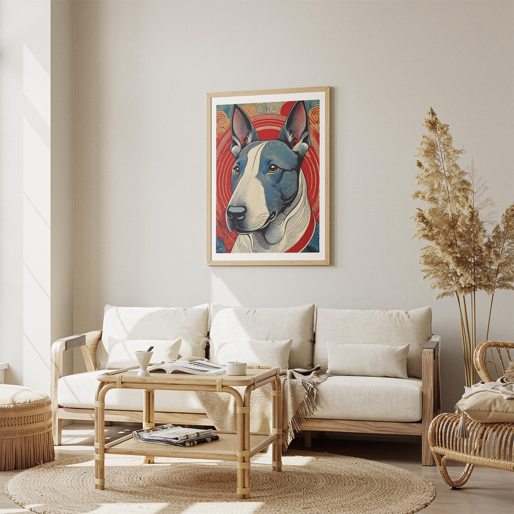 Bull Terrier Hokusai Japanese Inspired Dog Series 4 image 2