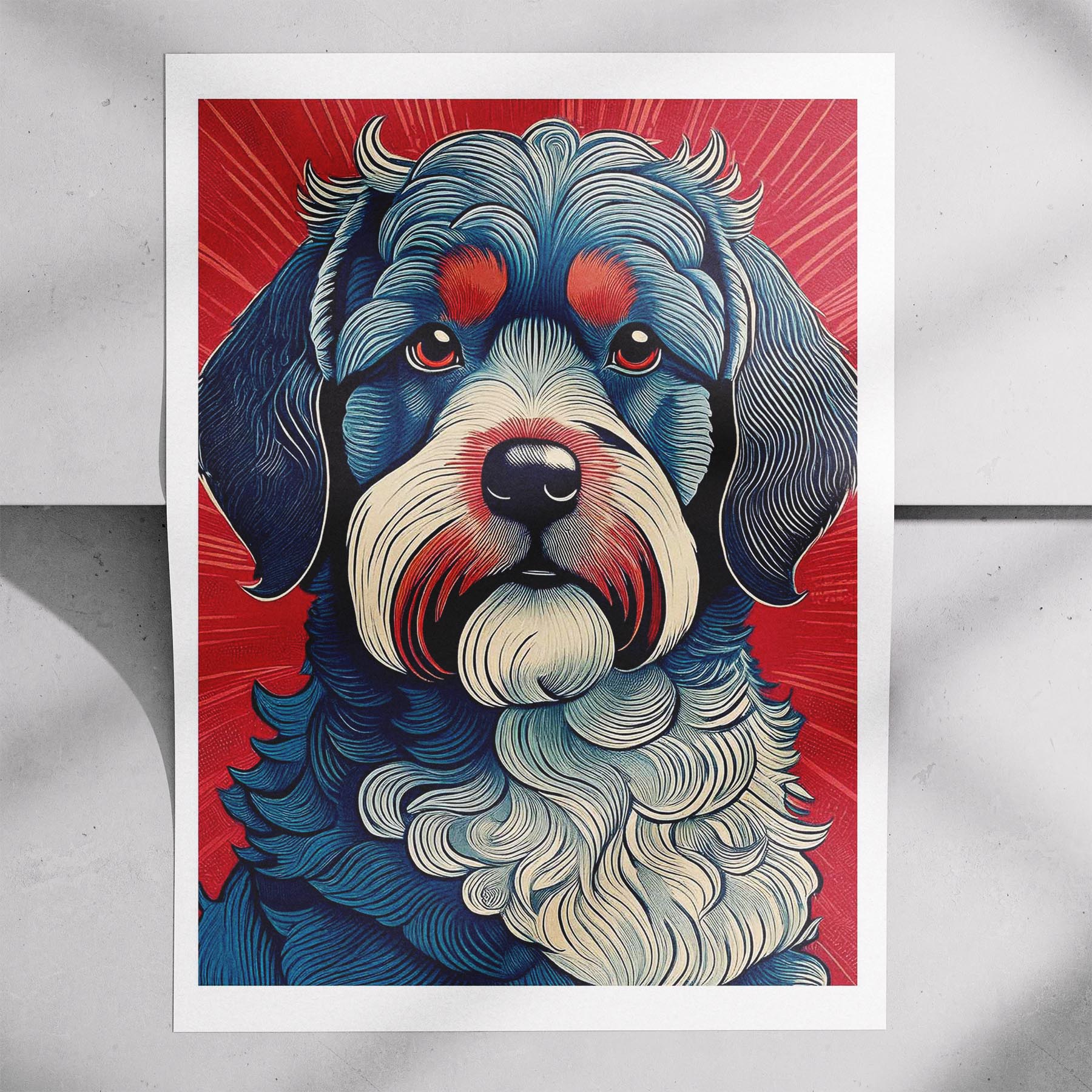 Cavoodle Hokusai Japanese Inspired Dog Series 6 image 7