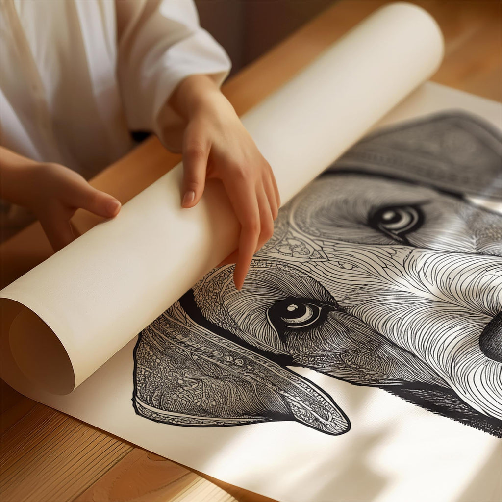 Airedale Mandala Black and White Dog Series image 1