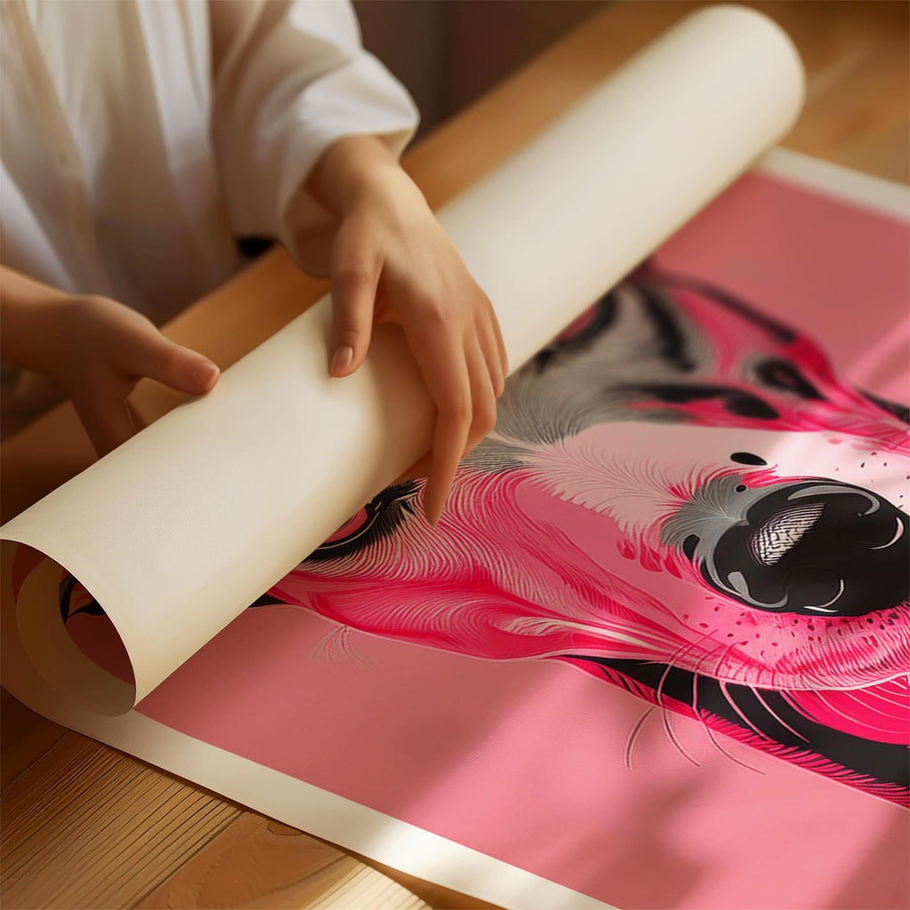 Greyhound Pink and Black Dog Series 1 image 1