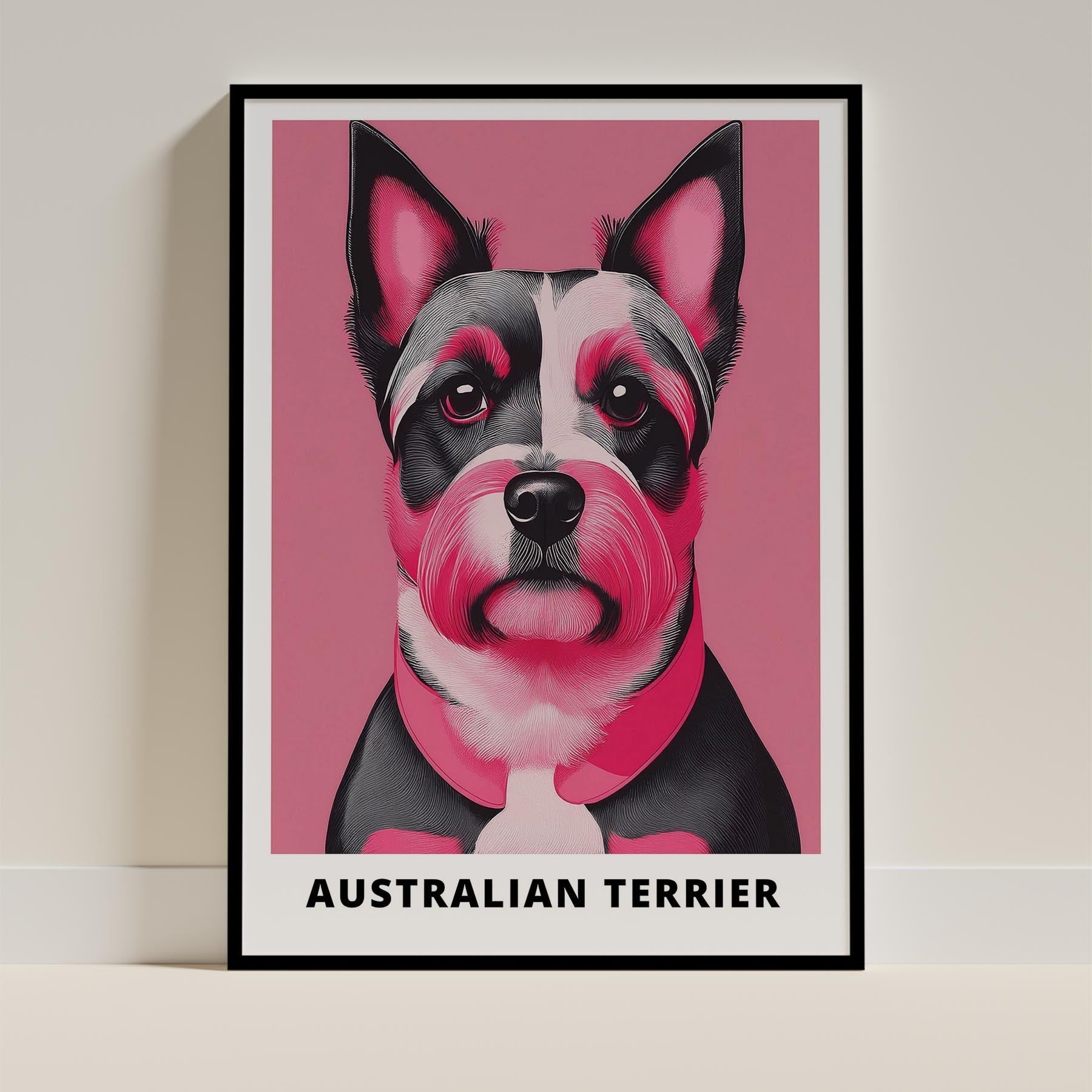 Australian Terrier Pink and Black Dog Series 1 image 0