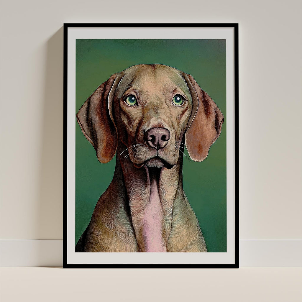 Hungarian Vizsla Green Painted Series image 0