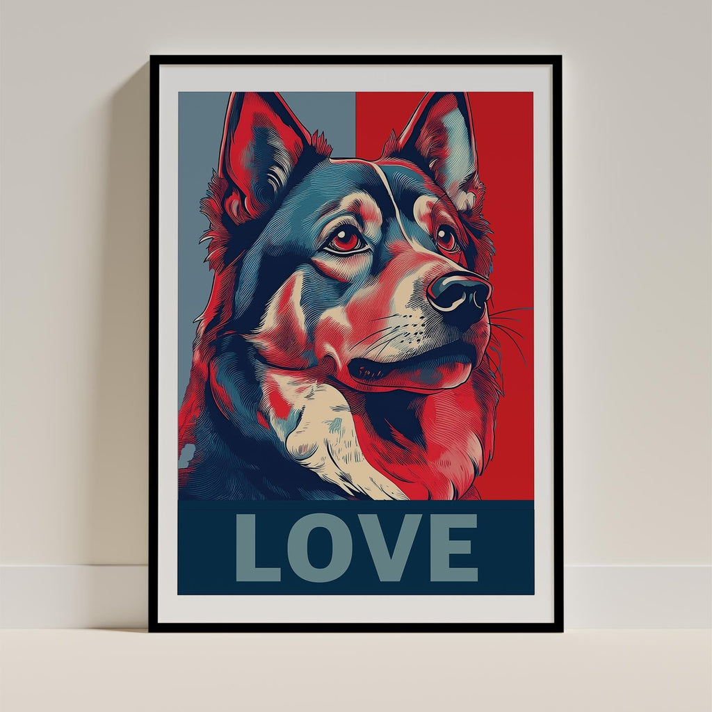 Finnish Lapphund LOVE Series Inspired by the Obama Poster image 0