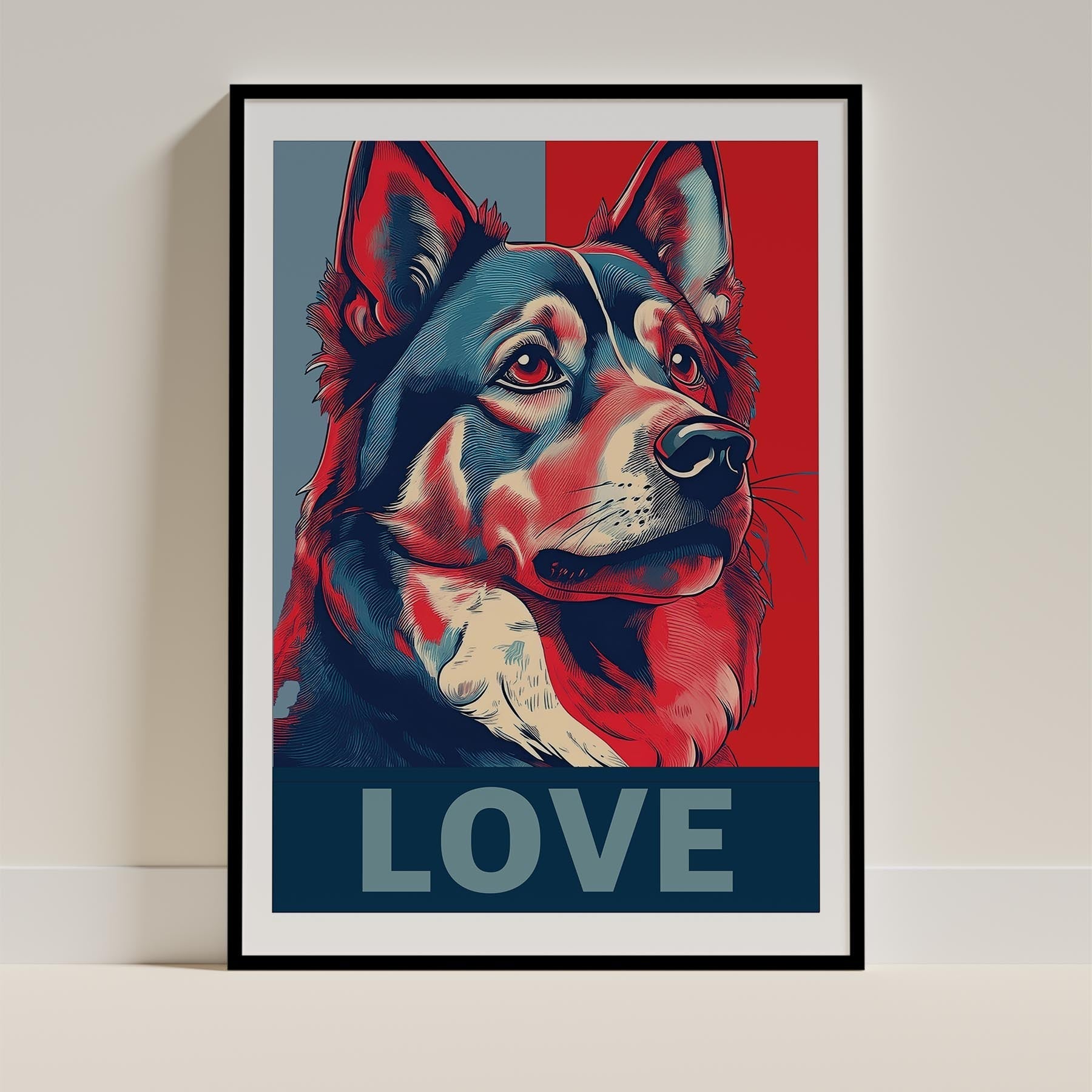 Finnish Lapphund LOVE Series Inspired by the Obama Poster image 0