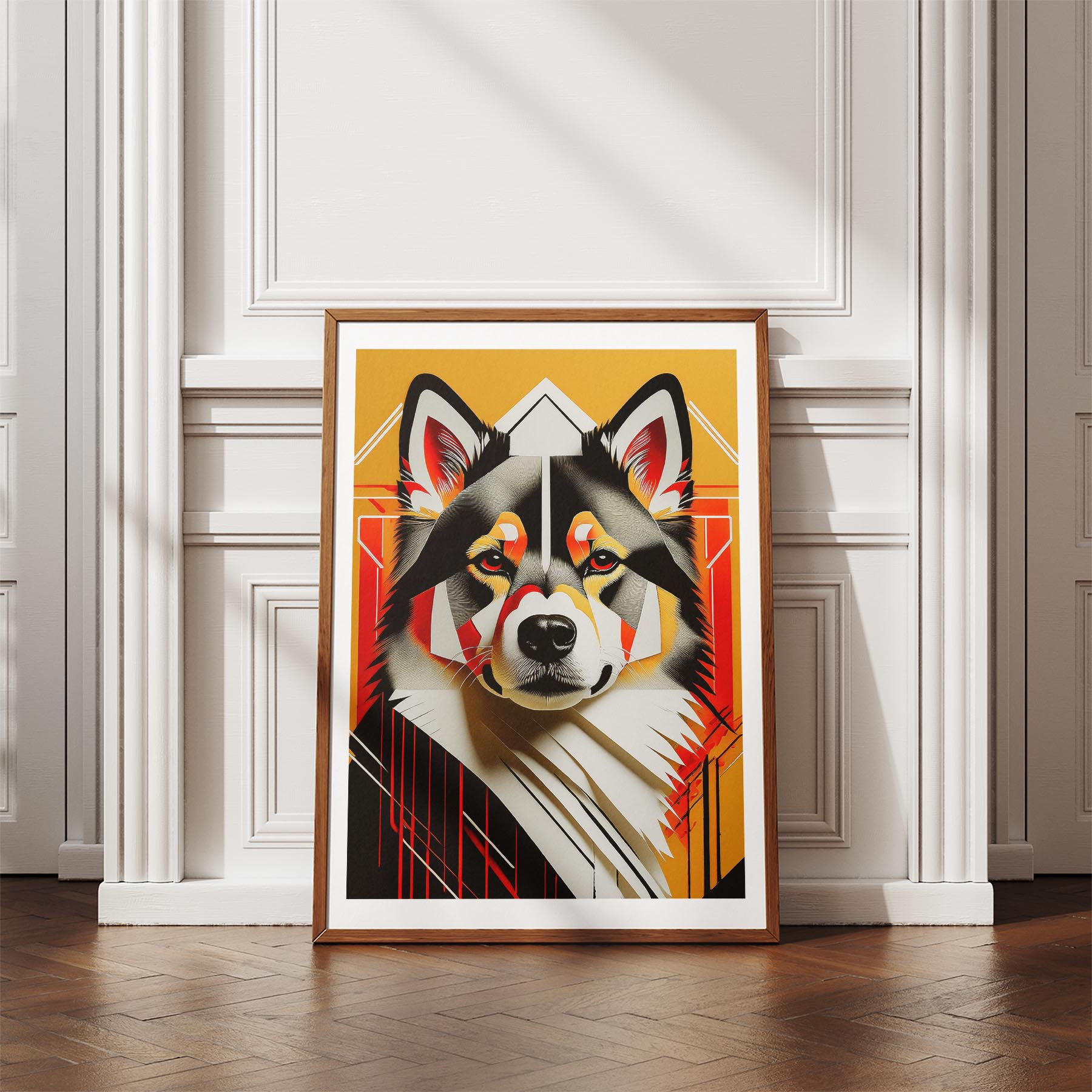 Finnish Lapphund Geometric Orange Series image 4
