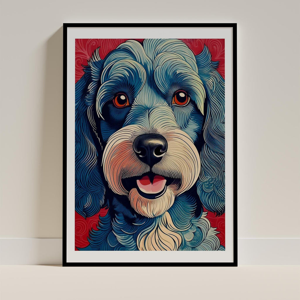 Cavoodle Hokusai Japanese Inspired Dog Series 3 image 0