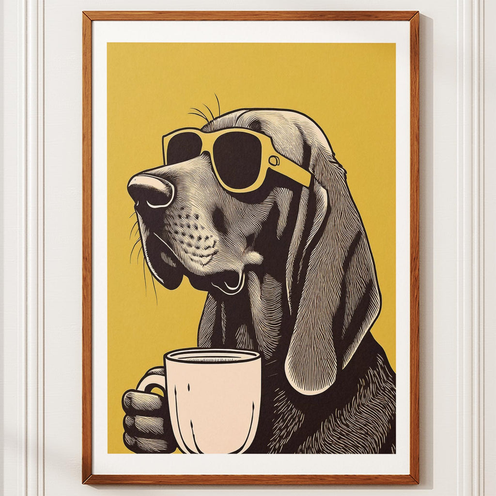 Bloodhound Chillin Coffee Dog image 10