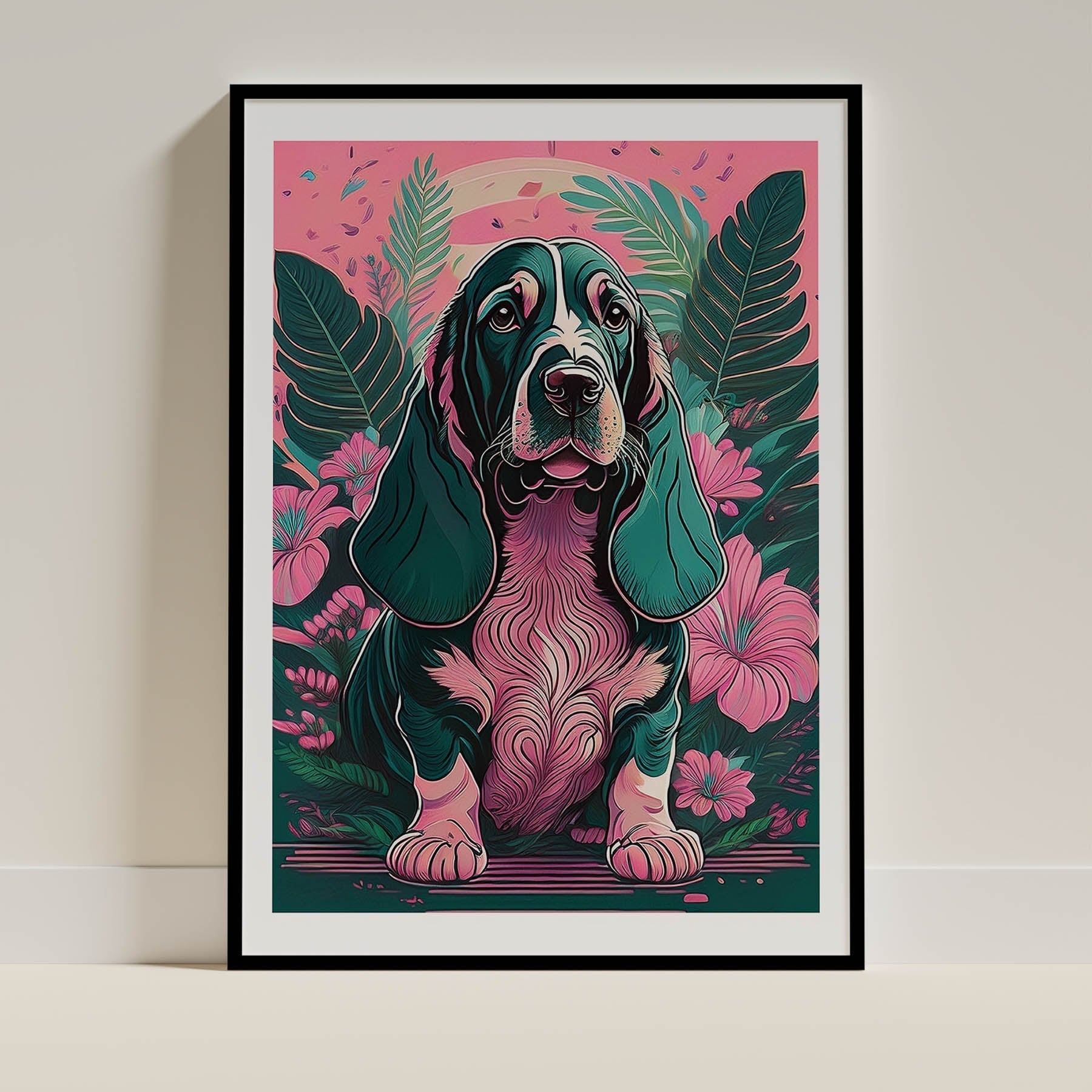 Basset Hound Dog Art Print Unframed Vol 2 | 10 Unique Designs | Wall Art Gift for Dog Lovers - Image 5 | Dogsy & Co
