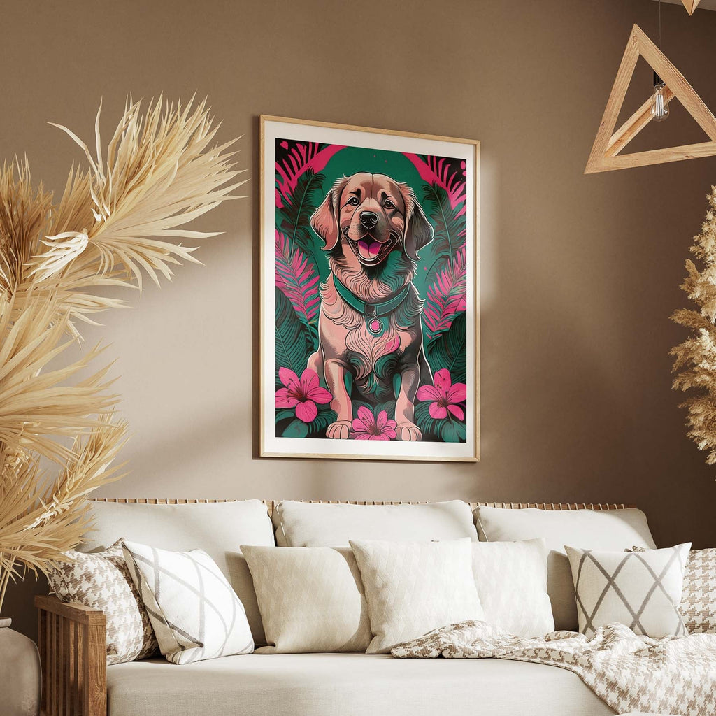 Golden Retriever Flowery Dog image 5