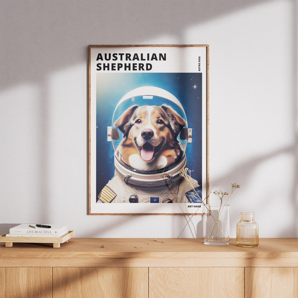 Australian Shepherd Astronaut Dog Series with Text Astro Dog image 8