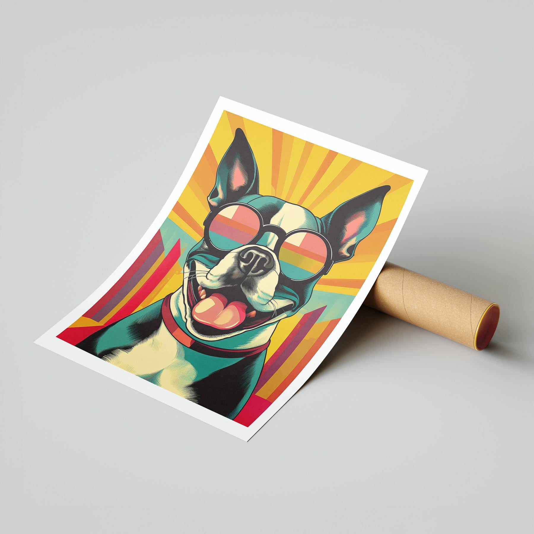 Boston Terrier In Colourful Sunnies 1 image 7
