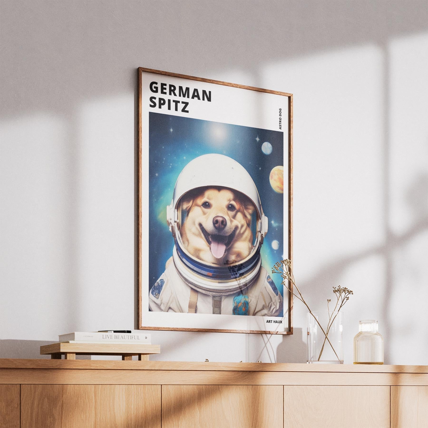German Spitz Astronaut Dog Series with Text Astro Dog image 5