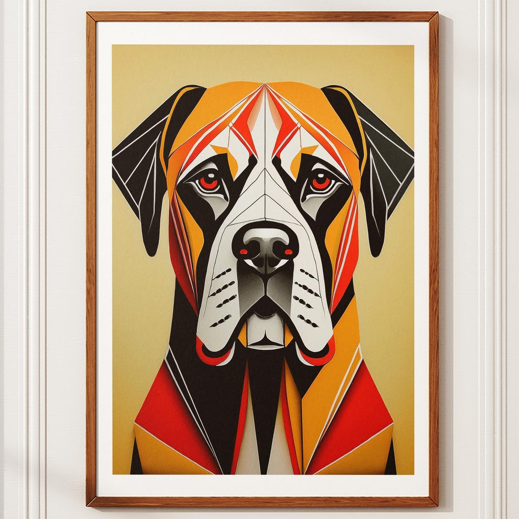 Dogue de Bordeaux Geometric Orange Series image 12