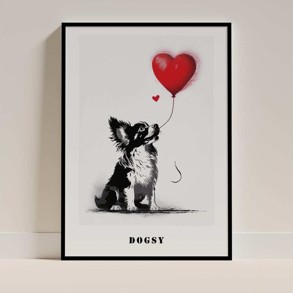 Papillon DOGSY Series inspired by the Art of Banksy with text Dogsy image 11