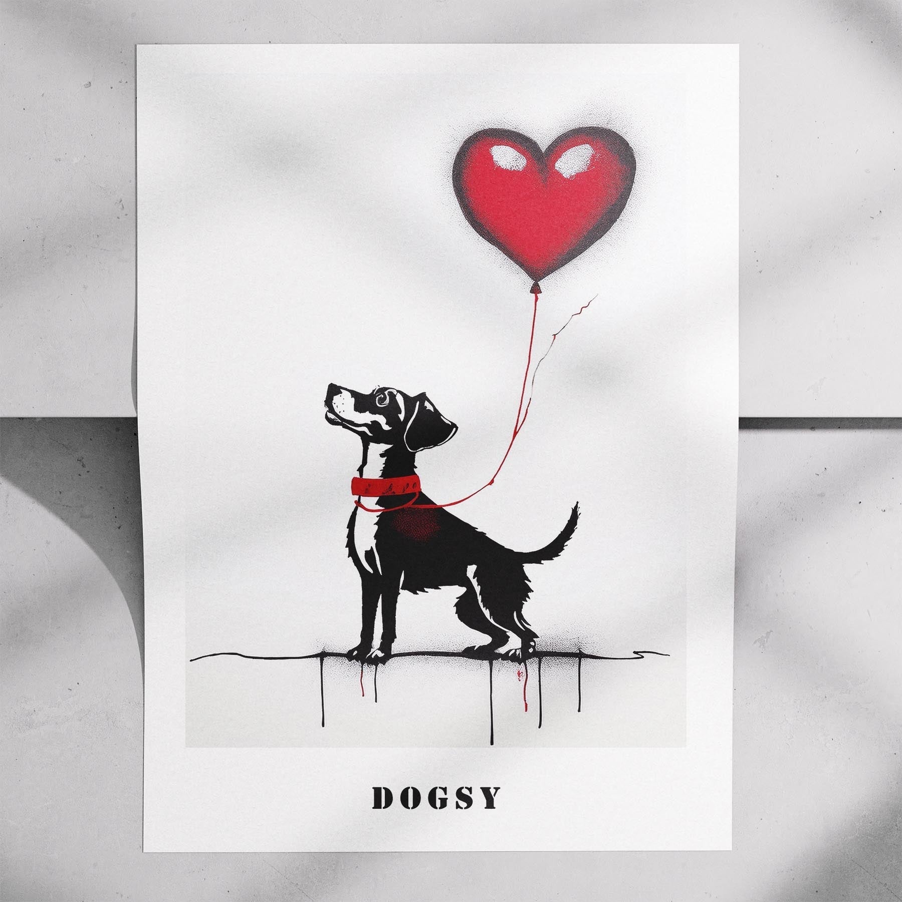 Jack Russell DOGSY Series inspired by the Art of Banksy with text Dogsy image 7