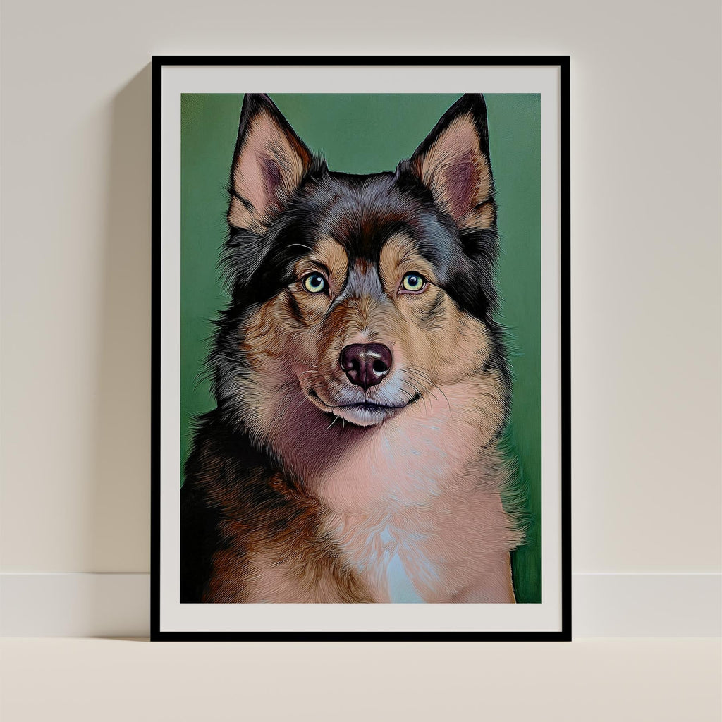 Finnish Lapphund Green Painted Series image 0