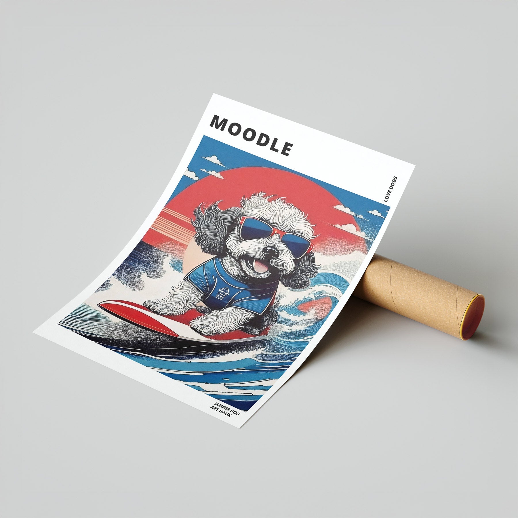 Moodle Hokosai Surfer Dogs 1 image 7