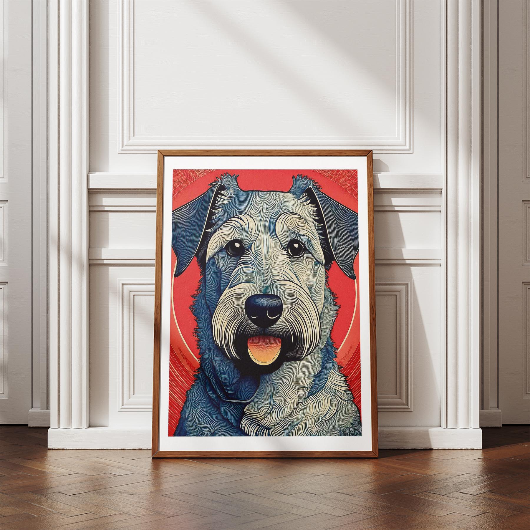 Irish Terrier Hokusai Japanese Inspired Dog Series image 4