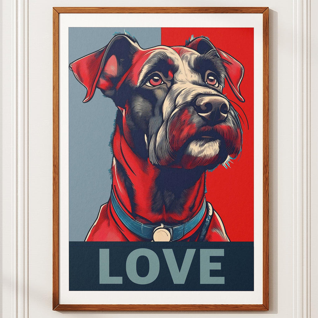 Black Russian Terrier LOVE Series Inspired by the Obama Poster image 10