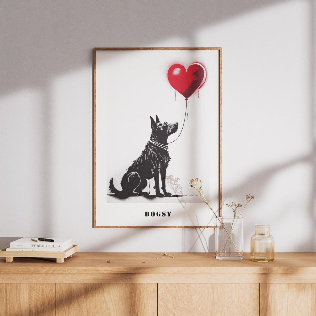 Cattle Dog DOGSY Series inspired by the Art of Banksy with text Dogsy image 8