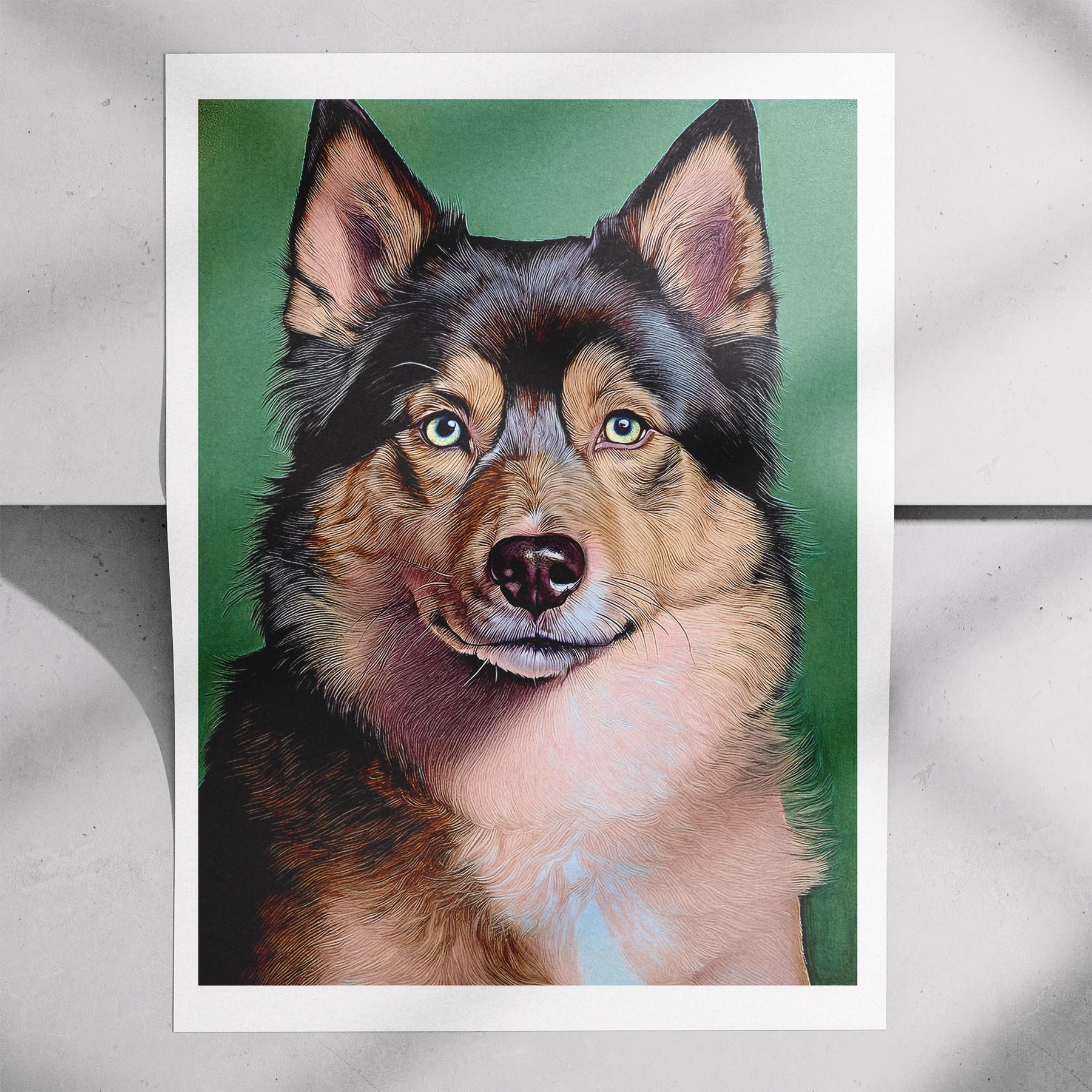 Finnish Lapphund Green Painted Series image 7