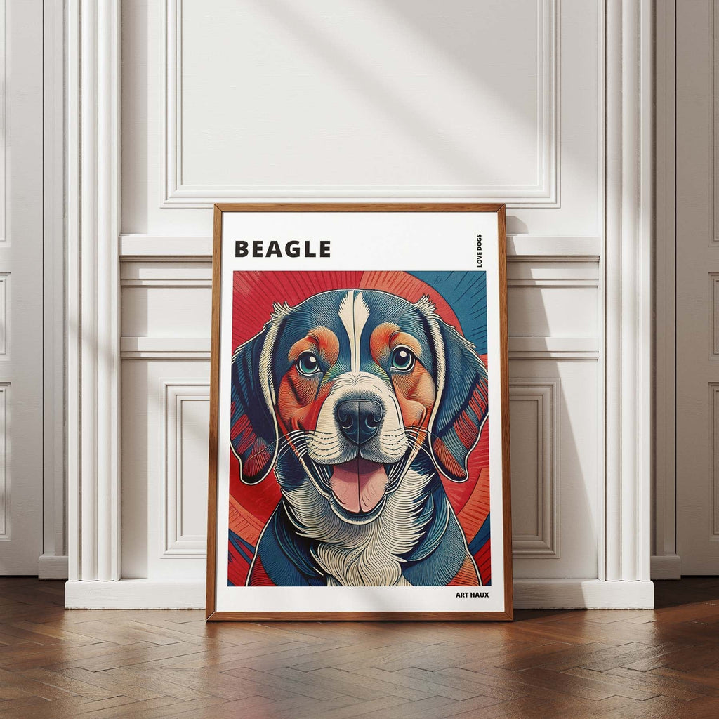 Beagle Hokusai Japanese Inspired Dog Series with Text image 4