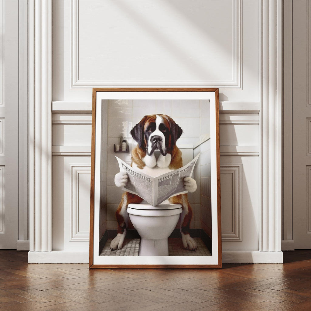 Saint Bernard Toilet Humour Dog Series image 4