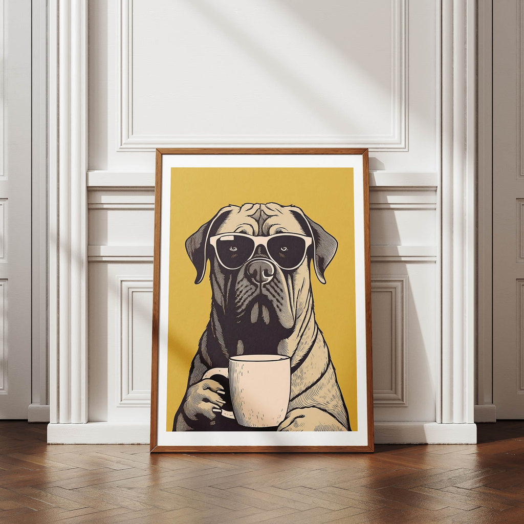Bullmastiff Chillin Coffee Dog image 4