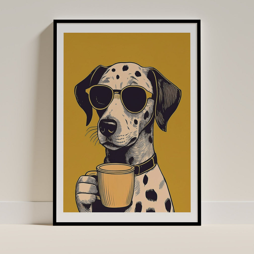 Dalmation Chillin Coffee Dog image 0