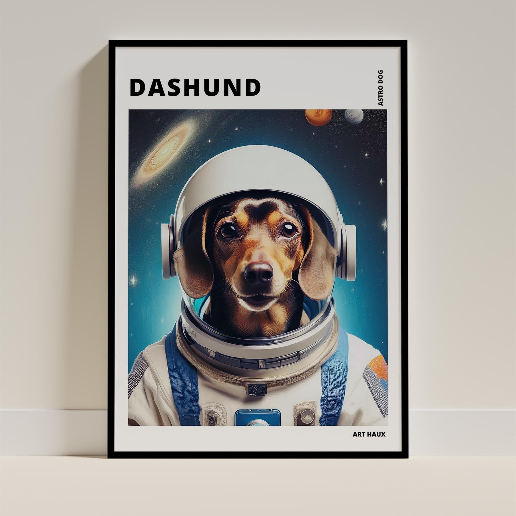 Dachshund Astronaut Dog Series with Text Astro Dog image 11